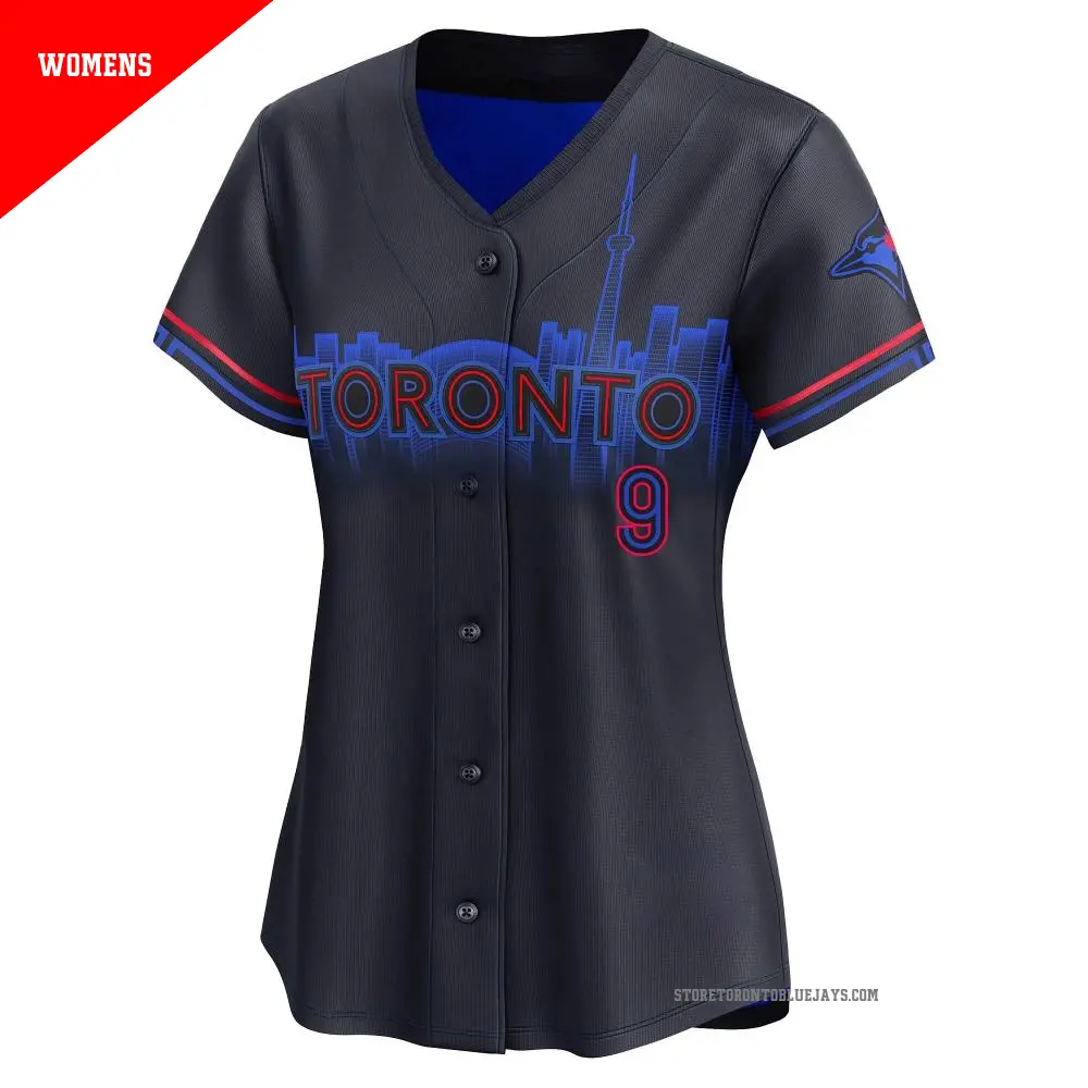 Women s 9 John Olerud Toronto Blue Jays Black Limited 2024 City Connect Jersey